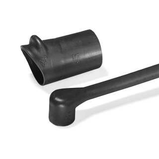 HellermannTyton - 411-28180 - Warmschrumpfformteil bis 3:1 für Stecker rechtwinklig PO-X schwarz
