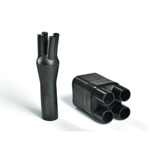 HellermannTyton - 404-03180 - Warmschrumpfteil bis 3:1 für Verzweigstellen 4- Fingerstück PO-X schwarz