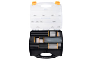 HellermannTyton - 380-03003 - Warmschrumpfschlauchset 3:1 mit Innenkleber schwarz und transparent