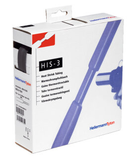 HellermannTyton - 308-32400 - Warmschrumpfschlauch 3:1 (24/8 mm), schwarz, 3 m Rolle