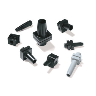 HellermannTyton - 634-03210 - Schnurschutzformtüllen schwarz, für Kabeldurchmesser: 5.5 - 6.0