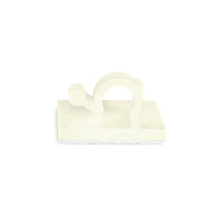HellermannTyton - 151-13019 - Befestigungsclip zum Kleben/mit Rohr-/Schlauchhalterung, Dmax=6.0mm, L=19.0mm, W=19.0mm, H=9.0mm, natur, 100ST
