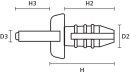 HellermannTyton - 181-42600 - Spreizniet für...