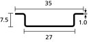 HellermannTyton - 181-47101 - Hutschiene 35 x 15 mm gelocht 2 m bandverzinkt (DELTA-3AF)