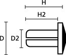 HellermannTyton - 241-11819 - Spreizniet einteilig, Ø4.0 mm, natur 1000ST