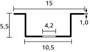 HellermannTyton - 181-47230 - Hutschiene 15 x 5,5 mm...