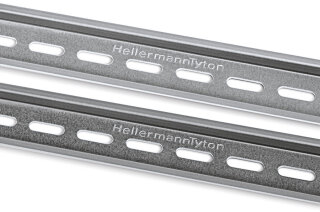 HellermannTyton - 181-47260 - Hutschiene 35 x 7,5 mm gelocht 2 m weiß chromatiert (DELTA-3F)