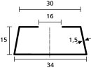 HellermannTyton - 181-47260 - Hutschiene 35 x 7,5 mm gelocht 2 m weiß chromatiert (DELTA-3F)