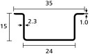 HellermannTyton - 181-47200 - Hutschiene 35 x 15 mm gelocht 2 m weiß chromatiert (DELTA-3AF)