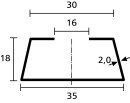 HellermannTyton - 181-47121 - Hutschiene 34 x 15 mm ungelocht 2 m bandverzinkt (DELTA-5)