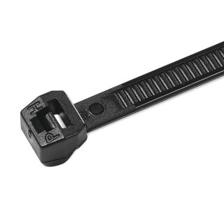 HellermannTyton - 118-04900 - Kabelbinder außenverzahnt 200x3,4 mm, hitzestabil, schwarz