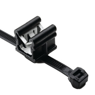 HellermannTyton - 156-00020 - Befestigungsbinder 200x4,6 mm, 2-teilig, hitzestabil, schlagzäh, schwarz