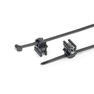 HellermannTyton - 156-05904 - Befestigungsbinder 200x4,6 mm, 2-teilig, hitzestabil, schlagzäh, schwarz