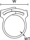 HellermannTyton - 190-00254 - Schlauchschelle Kunststoff, Ø15.6-18.3mm, schwarz, 100ST