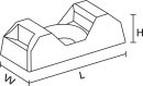 HellermannTyton - 151-10920 - Befestigungssockel 21x9.5...
