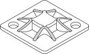 HellermannTyton - 151-10902 - Befestigungssockel 30x30 mm, natur