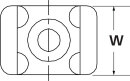 HellermannTyton - 151-30504 - Befestigungssockel 21,8x15,5 mm, weiß