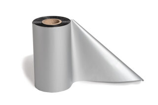 HellermannTyton - 556-00161 - Farbband 110mm breit, Rolle 300m silbergrau
