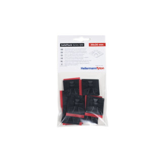 HellermannTyton - 151-02660 - Befestigungssockel zum Kleben, Ø4.1 mm, Wmax=5.1mm, L=30.0mm, H=4.5mm, schwarz, 10ST
