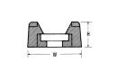 HellermannTyton - 151-30600 - Befestigungssockel 21,8x15,5 mm, schwarz