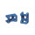 HellermannTyton - 151-00654 - Befestigungssockel 24,8x14,3 mm, E/TFE, blau