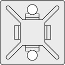 HellermannTyton - 151-28412 - Befestigungssockel zum Kleben, Ø4.0 mm, Wmax=5.4mm, Kleber, L=28.0mm, H=4.7mm, schwarz, 100ST