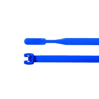 Hellermann - 109-00187 - Kabelbinder 290x4,7 mm, offener Binderkopf, blau