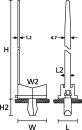 HellermannTyton - 152-11209 - Keilsockel 14x12 mm, hitzestabil, natur