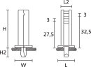 HellermannTyton - 152-11409 - Keilsockel 14x22 mm,...