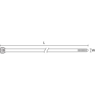 Hellermann - 108-00066 - Kabelbinder 100x2,5 mm, schlagzäh modifiziert, hitzestabil, schwarz