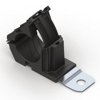 HellermannTyton - 151-01474 - Befestigungselement 156,1x34,9 mm, Bündeldurchmesser: 19,4-36,0 mm, M8, schwarz