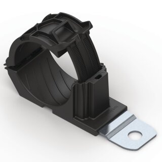 HellermannTyton - 151-01501 - Befestigungselement 181,5x34,9 mm, Bündeldurchmesser: 36,0-51,0 mm, M10, schwarz
