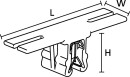 HellermannTyton - 151-03404 - Befestigungselement 40x10 mm, hitzestabil, schlagzäh, schwarz