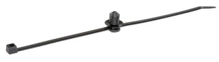 HellermannTyton - 111-85880 - Befestigungsbinder 200x4,6 mm, 2-teilig, Lamellenfuß, hitzestabil, schwarz
