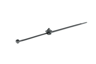 HellermannTyton - 156-00076 - Befestigungsbinder 200x4,6 mm, 2-teilig, Lamellenfuß, hitzestabil, schlagzäh, schwarz