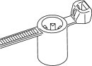 HellermannTyton - 157-00083 - Befestigungsbinder GPN 09-0143 T50SSBS6OT-E PA66HS sw 1000St