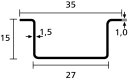 HellermannTyton - 181-47091 - Hutschiene 35 x 15 mm...