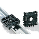 HellermannTyton - 181-45130 - Befestigungsblock für Tragschienen, 50x50x14 mm, PA66, schwarz