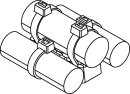 HellermannTyton - 151-01040 - Kabelhalter 70x46 mm, Polyamid glasfaserverstärkt (PA6GF30%), schwarz