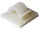 HellermannTyton - 151-13606 - Befestigungsclip zum Kleben/mit Rohr-/Schlauchhalterung, Dmax=8.0mm, L=25.0mm, W=25.0mm, H=11.5mm, natur, 100ST