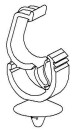 HellermannTyton - 151-00374 - Halteclip 61,3x13,5 mm, selbstverschließend, hitzestabil, schlagzäh, schwarz