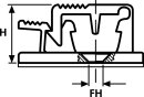 HellermannTyton - 150-11294 - Klebesockel Clip natur