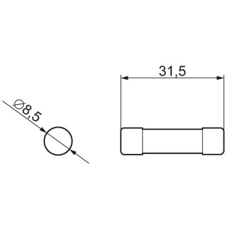 Zylindersicherungseinsatz 3NW6301-1 6 A gG 400 V 8x32 mm