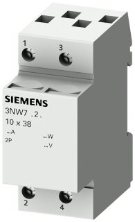 Siemens - 3NW7024 - SENTRON, Zylindersicherungshalter, 10x38 mm, 2-polig, In: 32 A, Un AC: 690 V