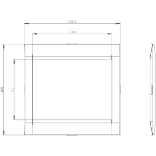 Blendrahmen 3VA9167-0SB30 104,6 x 80,8 mm Siemens Niederspannungsschalter