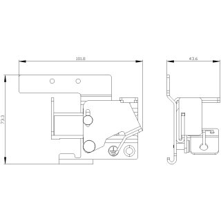 Modul F Kipphebelbowdenzug-Verriegelung 3VA9257-0VF10
