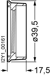 DIAZED-Abdeckring ISO DII/E27 Isolierstoff grau