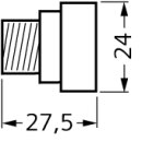 NEOZED-Schraubkappe ISO D01 16A Isolierstoff mit...