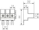 Anschlussklemme 5ST2600 25 mm² 3-polig...