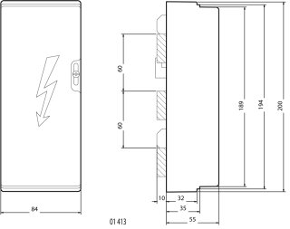 Abdeckkappe 84 mm breit für Sammelschienensystem 8US1